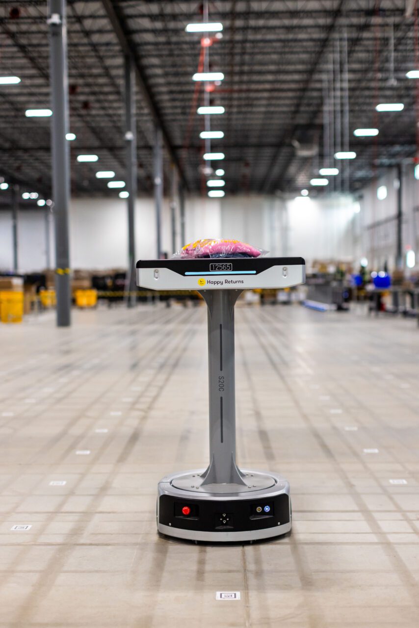 Geekplus robots are now in use at all three of Happy Returns' Hubs.