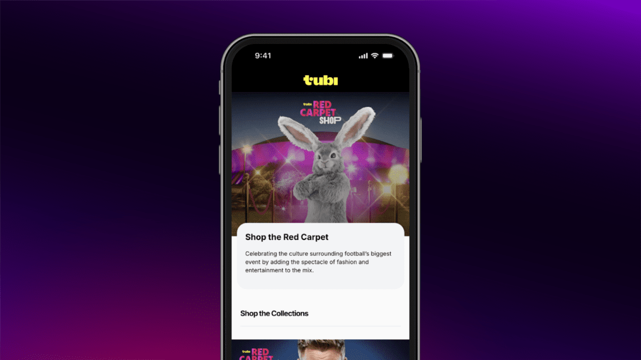 Tubi's Super Bowl Red Carpet shop